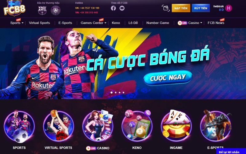 FCB8 xứng danh là một trong những nhà cái uy tín
